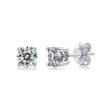 0.5CT Moissanite Diamond Earrings 18K Plated 925 Silver Ear Studs