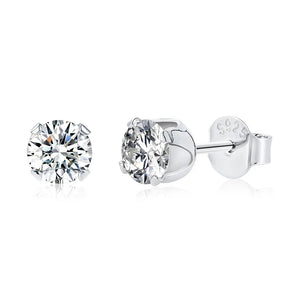 0.5CT Round Moissanite Diamond Earrings 925 Sterling Silver Stud