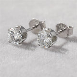 0.5CT Round Moissanite Diamond Earrings 925 Sterling Silver Stud