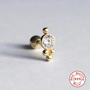 925 Sterling Silver Stud Earrings for Women Zircon Lantern Earings