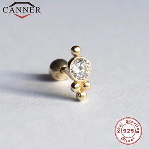 925 Sterling Silver Stud Earrings for Women Zircon Lantern Earings