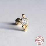925 Sterling Silver Stud Earrings for Women Zircon Lantern Earings