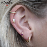 925 Sterling Silver Stud Earrings for Women Zircon Lantern Earings