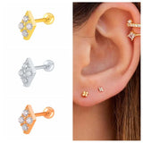 925 Sterling Silver Stud Earrings for Women Minimalist Small Earings