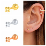 925 Sterling Silver Stud Earrings for Women Minimalist Small Earings