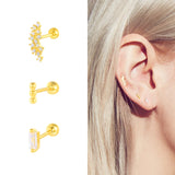 925 Sterling Silver Stud Earrings for Women Minimalist Small Earings