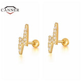 925 Silver Crystal Zircon Stud Earrings for Women