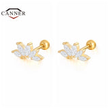 925 Silver Crystal Zircon Stud Earrings for Women