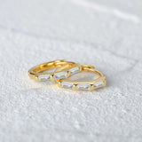 925 Silver Zircon Huggie Hoop Earrings CZ Circle Fine Jewelry Gift