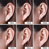 925 Sterling Silver Circle Hoop Earrings for Women Pendientes Ear Buckle