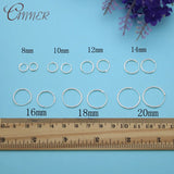 925 Sterling Silver Circle Hoop Earrings for Women Pendientes Ear Buckle