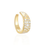 925 Silver CZ Crystal Ear Cuff No Pierced Earring