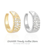 925 Silver CZ Crystal Ear Cuff No Pierced Earring