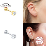925 Sterling Silver Small Stud Earrings for Women Cartilage Piercing Jewelry