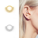 925 Silver Hoop Earring Zircon Nose Ring Piercing Cartilage Earrings