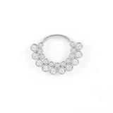 925 Silver Hoop Earring Zircon Nose Ring Piercing Cartilage Earrings