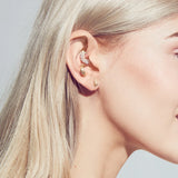 925 Silver Hoop Earring Zircon Nose Ring Piercing Cartilage Earrings