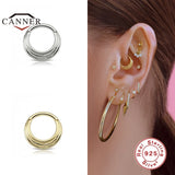 925 Sterling Silver Hoop Earrings Nose Ring Zircon Cartilage Jewelry