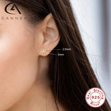 925 Sterling Silver Flower Stud Earrings Crystal Wedding Jewelry