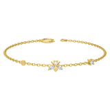 925 Silver Bee Bracelet with Zircon Stones