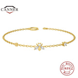 925 Silver Bee Bracelet with Zircon Stones
