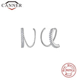 925 Silver Stud Earrings for Women European & American Torsion Bar Earings
