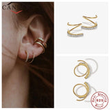 925 Silver Stud Earrings for Women European & American Torsion Bar Earings