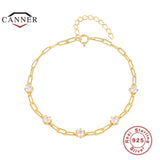 925 Sterling Silver Bracelet Zircon Charm Women Jewelry