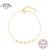925 Sterling Silver Bracelet Zircon Charm Women Jewelry