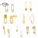 925 Silver CZ Zircon Ear Hook Stud Earrings for Women