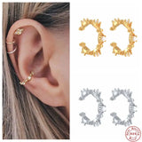 925 Silver Snowflake Ear Cuff Crystal Zircon