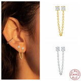925 Silver Snowflake Ear Cuff Crystal Zircon