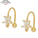 925 Silver Snowflake Ear Cuff Crystal Zircon