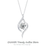 1CT VVS1 Moissanite Necklace 925 Silver Lab Diamond Pendant