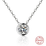 1CT VVS1 Moissanite Necklace 925 Silver Lab Diamond Pendant