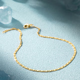 Genuine 925 Sterling Silver 18k Bracelet Chains Women's Jewelry