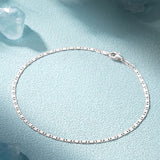 Genuine 925 Sterling Silver 18k Bracelet Chains Women's Jewelry