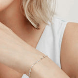Genuine 925 Sterling Silver 18k Bracelet Chains Women's Jewelry