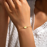 S925 Sterling Silver 18K Round Bead Bracelet Chains for Women Jewelry
