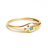 Colorful Zircon 925 Silver Constellation Rings for Women
