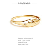 Colorful Zircon 925 Silver Constellation Rings for Women