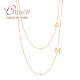 Initial Alphabet Necklace 925 Sterling Silver A-Z 26 Letters Chain