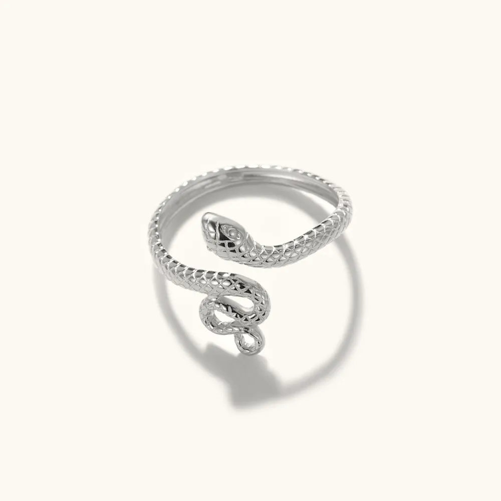 Vintage Snake Ring 18k Plated 925 Sterling Women Party Wedding Jewelry