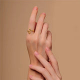 Vintage Snake Ring 18k Plated 925 Sterling Women Party Wedding Jewelry