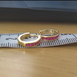18k Silver Plated Zircon Hoops Earrings Wedding Jewelry