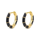 18k Silver Plated Zircon Hoops Earrings Wedding Jewelry
