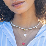 18k Silver Plated Star Love Pandent Necklace Long Chain Collar