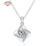 925 Silver Lucky Clover Moissanite Pendant Necklace for Women