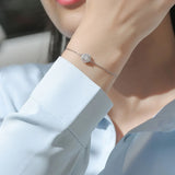 6.5mm Moissanite Diamond Chain Bracelet 925 Sterling Silver
