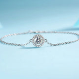 6.5mm Moissanite Diamond Chain Bracelet 925 Sterling Silver